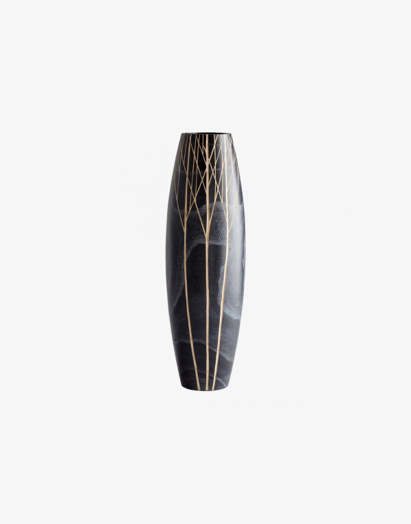 Wooden carved mystic vase