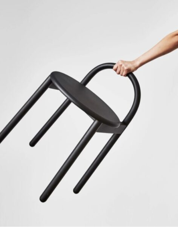 Minimalistic metal chair