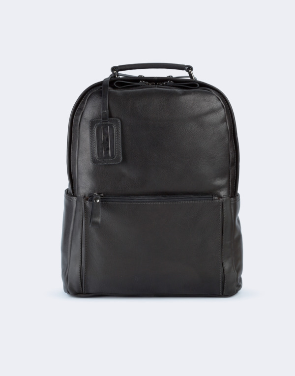 Topstitched Flap Backpack